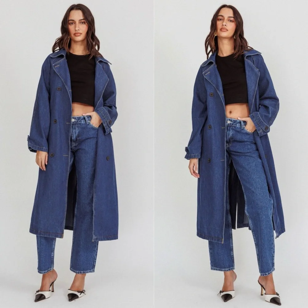 *BLACK FRIDAY SALE* I’ve Got The Blues Denim Trench Coat - Picture 3 of 7